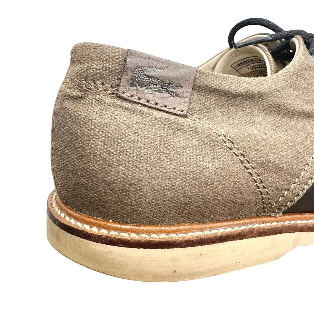 Lacoste | Men | Sherbrooke Leather Canvas Mixed Media Dress Oxford Shoes | Sz 8